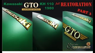 KAWASAKI GTO KH110  RESTORATION PART III  PAINTING  BINTER GTO 1980 [upl. by Llemij]