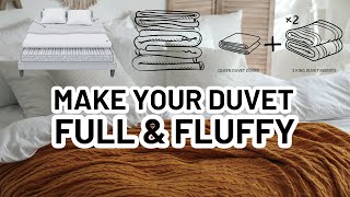 HOW TO MAKE YOUR DUVET LOOK FLUFFY  Home Decorating Tips [upl. by Langston530]