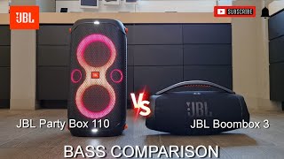 JBL Partybox 110 vs JBL Boombox 3  bass comparison🔥🔥 [upl. by Anetsirk]