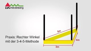 Praxis Rechter Winkel mit der 345 Methode [upl. by Enelyar]