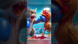 cat vs Hen boxingCat🆚Hen fight for dad😭😭Emotional StoryThe Fight Outside the Ringboxingcat [upl. by Lasko]