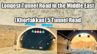 Longest Tunnel Road In The Middle East  Khorfakkan Five Tunnel Road  Fujairah beach road [upl. by Arodnahs400]