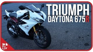 2017 Triumph Daytona 675R  First Ride [upl. by Ijok]