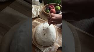 SOURDOUGH BREAD SCORING 🤍bread score idea 💡 sourdough bread howtomakesourdoughasmrfood asmr [upl. by Ayhtak192]