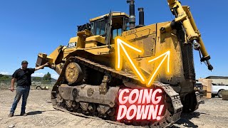 Cat D10R cab and hardnose removal [upl. by Schiff]