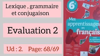 Lexique grammaire et conjugaison évaluation [upl. by Asilet]