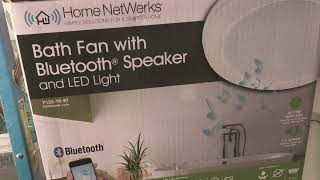 Easy install of Bath fan with Bluetooth speaker Home Net Werks 713018BT [upl. by Eimrots]