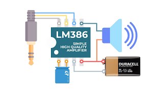 Simple Amplifier Circuit With LM386 [upl. by Yadahs]