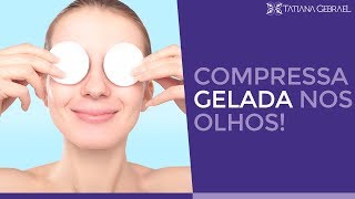 Compressas para os olhos com água gelada [upl. by Ahsinak]