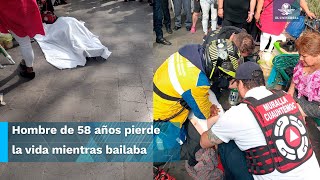 Adulto mayor muere de un infarto durante baile en el Kiosco Morisco de Santa María la Ribera [upl. by Allyn]