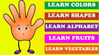 Finger Learning Collection  Learn Colors  Learn Shapes  Learn Alphabets [upl. by Khalsa]