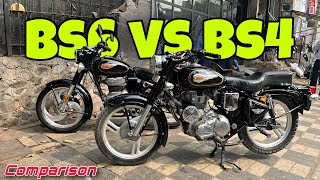 RE Bullet 350 Battalion Black bs6 vs Standard Black bs4 Detailed Comparison  b4bullet [upl. by Norda]