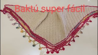 Baktús 0 cuello SUPERFÁCIL ideal para principiantes PASO APASO A crochét [upl. by Jumbala]