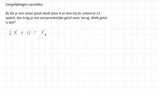 Vergelijkingen opstellen 2 HAVOVWO amp 2 VWO [upl. by Appilihp]