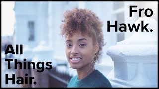 Fro hawk tutorial for natural afro hair  All Things Hair [upl. by Ardnuhsor]