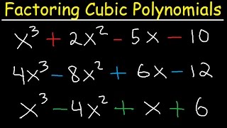 Factoring Cubic Polynomials Algebra 2 amp Precalculus [upl. by Devaney]