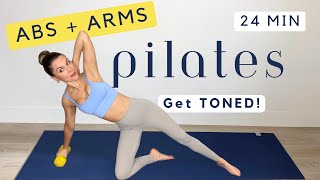 24Min Abs amp Arms Pilates  Slim Waist Toned Arms  Strong Core 🔥 [upl. by Jocelyn]