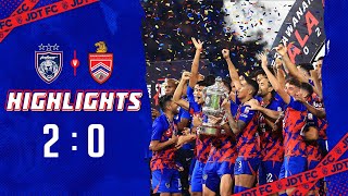 HIGHLIGHTS JOHOR DARUL TA’ZIM 20 KUALA LUMPUR CITY l PIALA FA 2023 [upl. by Gnak]