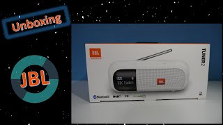 JBL Tuner 2 White Bluetooth DAB digitalradio  Unboxing [upl. by Ecyle]