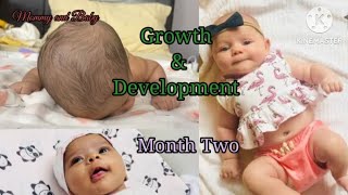 Growth and Development of Newborn  Month twoTwo month old baby activities [upl. by Dona]