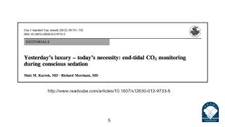 Capnography Monitoring Yesterdays Luxury Todays Necessity During Conscious Sedation [upl. by Hinda]