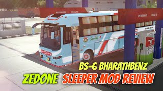 🚚New Zedone Sleeper BharathBenz bs6 Mod 👀🔥 Released In Bussid 🏕️ By Gameplay zedone sleeper [upl. by Gena]