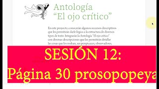 12 Antología El ojo crítico  Lenguajes  Proyectos de aula sexto  Prosopopeya [upl. by Enalahs664]