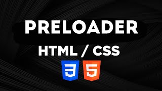 Creating a Loading Animation  Preloader for Your Website with HTML and CSS [upl. by Jessamine313]