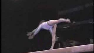 Kerri Strug  1996 Olympics Team Compulsories  Balance Beam [upl. by Botzow632]