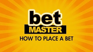 How to Place a Bet on betMaster [upl. by Ahsla]