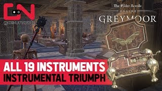 ESO Greymoor All 19 Musical Instruments Locations  Instrumental Triumph Achievement [upl. by Eniledgam]