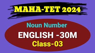 MAHATET English Grammar  Noun Number  Teacher Wala [upl. by Ball]