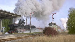 Wie zur Reichsbahnzeit  Jumbo befördert schweren Güterzug [upl. by Adnahcal]