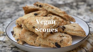 The BEST Vegan Scones 2 ways Dried FruitNuts amp ChocolateNuts [upl. by Semyaj]