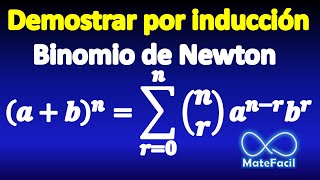 13 Binomio de Newton  Demostración por inducción forma 2 Usando sumatoria [upl. by Lahcear]