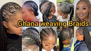 2024 Latest Cornrow Braids Hairstyles  Straight Back Cornrow Braids  Ghana Weaving Braids 2024 [upl. by Tiffie]