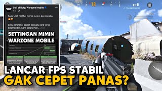 COBA SETTINGAN GRAFIS REKOMENDASI DEV WARZONE MOBILE [upl. by Kallista]