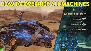 Horizon Zero Dawn How To Override All Types Of Machines Including ThunderjawsRockbreakersetc [upl. by Esihcoc]