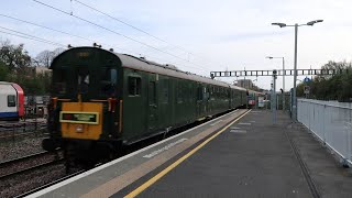 GBRF 66793 and Hastings DEMU 1001 at Ealing Broadway 06042024 [upl. by Richer]