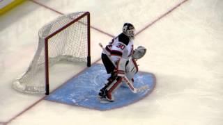 Brodeur and Schneider during pregame warmup at the Devils  Senators hockey game Part 1 [upl. by Hamlin]