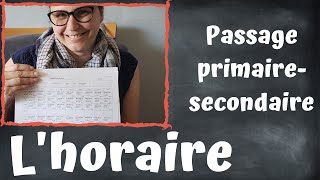 Comment comprendre un horaire du secondaire [upl. by Kylah]