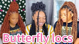 Butterfly locs tutorialButterfly locs hairstyles for black women hairstyles [upl. by Innad]