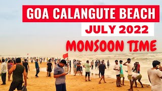 Goa Calangute Beach July 2022  Huge Crowd  Goa Vlog  Calangute [upl. by Odessa]