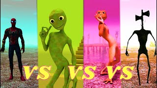 Color Dance Challenge Dame Tu Cosita vs Patila vs Me Kemaste with Spider man Alien dance [upl. by Naejeillib]