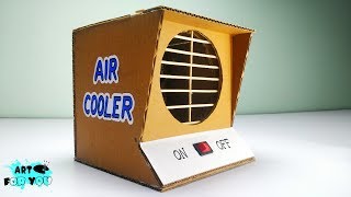 How To Make Powerful Air Cooler From Cardboard  How to make mini air cooler from cardboard [upl. by Ecar]