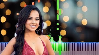 Becky G Fulanito Piano Cover Midi tutorial Sheet app Karaoke [upl. by Yemiaj]