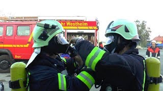 Großbrand in Entsorgungsbetrieb  Übung der Gemeindefeuerwehren Knetzgau [upl. by Medardas959]