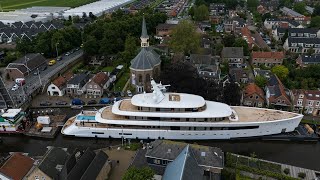 The transport of Feadships 829m 271ft Sakura also known as Project 712 or Capri [upl. by Gulgee109]