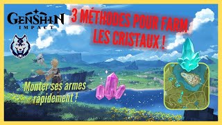 3 MÉTHODES POUR FARM LES CRISTAUX FACILEMENT  Genshin Impact  Minerai de renforcement [upl. by Adallard]