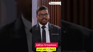 UPSC Topper Interview 2024  Aditya Srivastava Rank 1 Interview Part2 [upl. by Dauf]